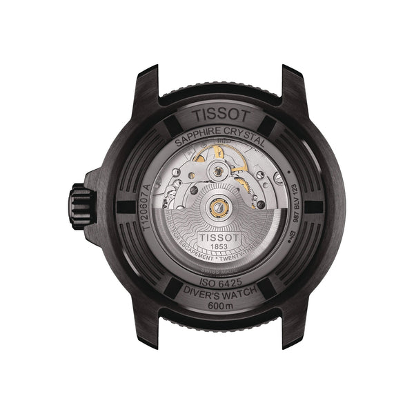 TISSOT SEASTAR 2000 天梭海星系列600米潛水機械錶漸層藍黑色PVD 46mm T1206073704100