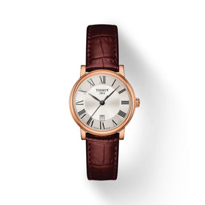 TISSOT Carson 天梭卡森系列石英女士PVD玫瑰金腕錶 30mm T1222103603300