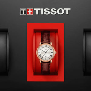 TISSOT Carson 天梭卡森系列石英女士PVD玫瑰金腕錶 30mm T1222103603300