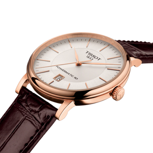 TISSOT Carson 天梭卡森系列80小時機械男士PVD玫瑰金腕錶 40mm T1224073603100