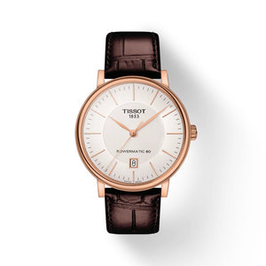 TISSOT Carson 天梭卡森系列80小時機械男士PVD玫瑰金腕錶 40mm T1224073603100