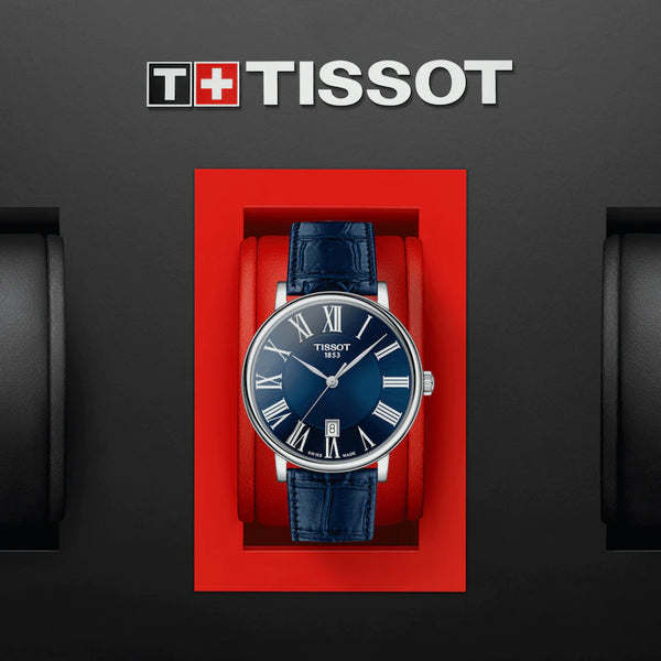 TISSOT Carson 天梭卡森系列石英男士腕錶藍面 40mm T1224101604300