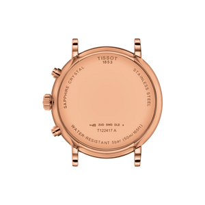 TISSOT Carson 天梭卡森系列石英計時男士PVD玫瑰金腕錶 40mm T1224173603300