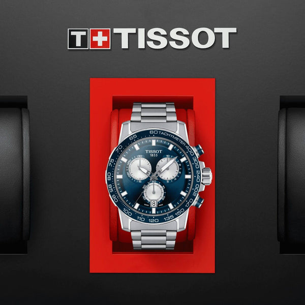 TISSOT SUPERSPORT CHRONO 天梭三眼計時石英手錶 45.5mm T1256171104100