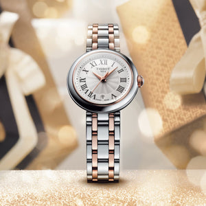 TISSOT BELLISSIMA 天梭優雅羅馬石英PVD玫瑰金女士腕錶 26mm T1260102201301