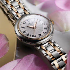 TISSOT BELLISSIMA 天梭優雅羅馬石英PVD玫瑰金女士腕錶 26mm T1260102201301