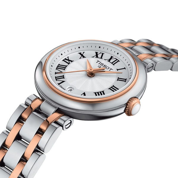 TISSOT BELLISSIMA 天梭優雅羅馬石英PVD玫瑰金女士腕錶 26mm T1260102201301