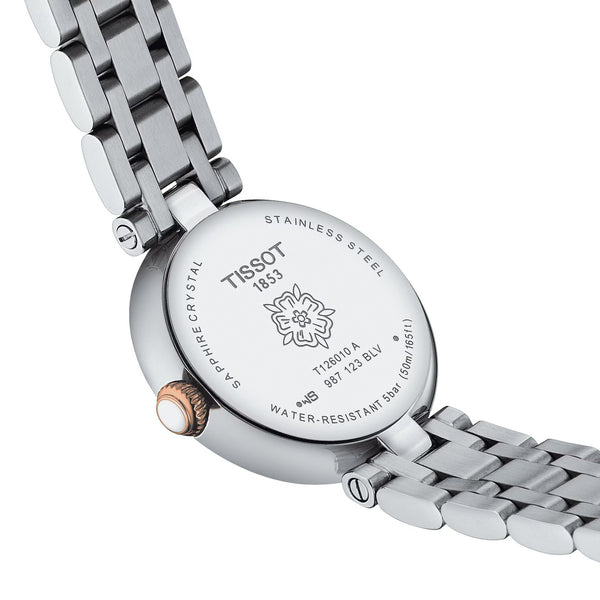 TISSOT BELLISSIMA 天梭優雅羅馬石英PVD玫瑰金女士腕錶 26mm T1260102201301