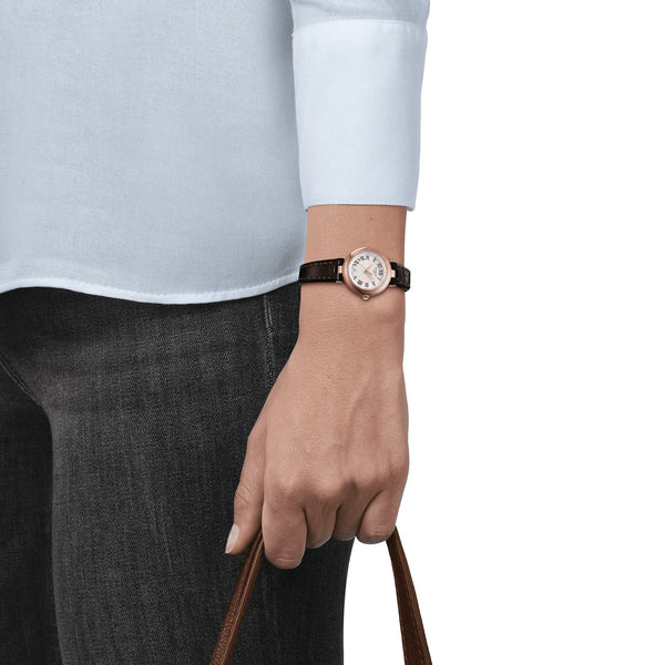 TISSOT BELLISSIMA 天梭優雅羅馬石英PVD玫瑰金女士腕錶 26mm T1260103601300