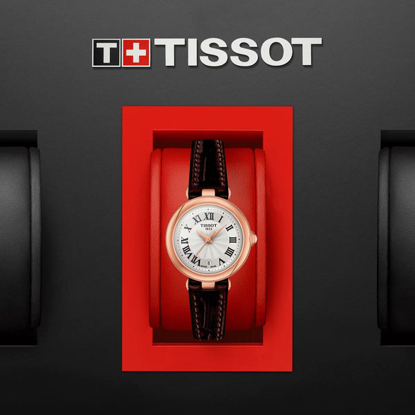TISSOT BELLISSIMA 天梭優雅羅馬石英PVD玫瑰金女士腕錶 26mm T1260103601300