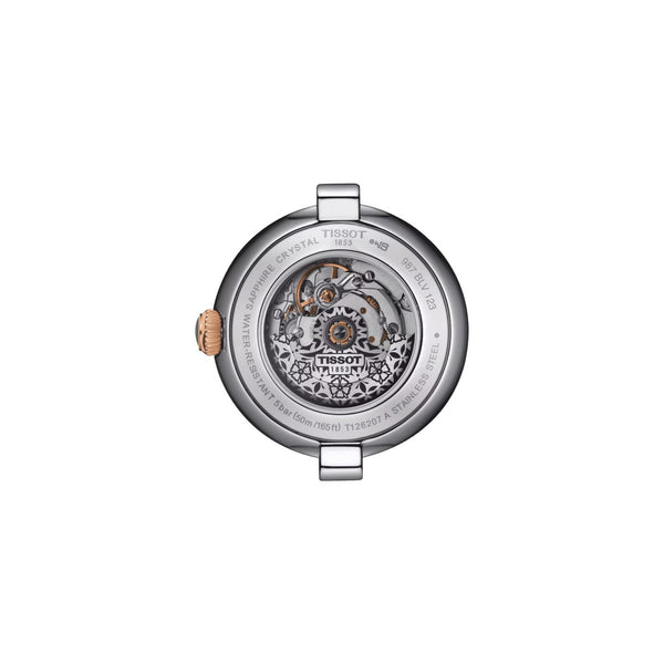 TISSOT BELLISSIMA 天梭優雅羅馬機械PVD玫瑰金女士腕錶 26mm T1262072201300