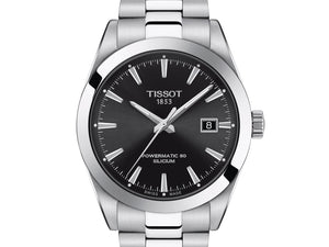 TISSOT Gentleman 天梭紳士系列 80小時矽游絲機械手錶 黑 40mm T1274071105100 - 新萬國鐘錶
