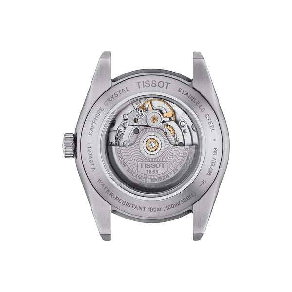 TISSOT Gentleman 天梭紳士系列 80小時矽游絲機械手錶 綠 40mm T1274071109101