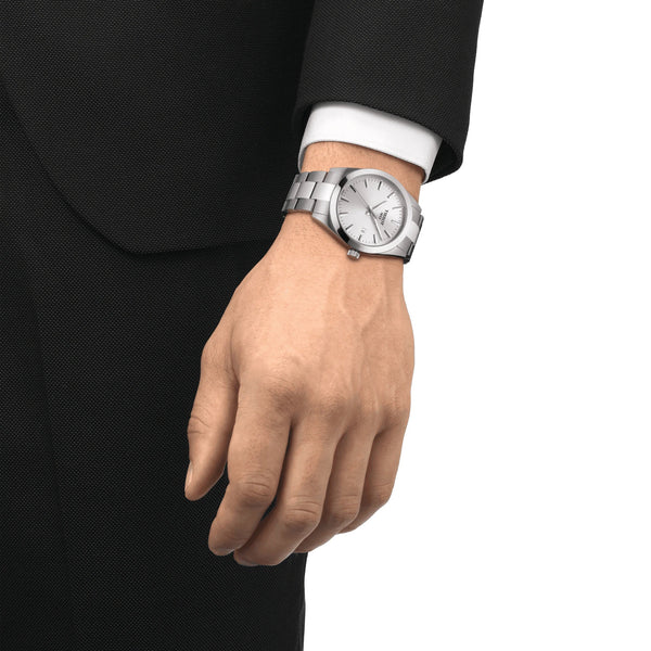 TISSOT Gentleman 天梭紳士系列 石英手錶 白 40mm T1274101103100
