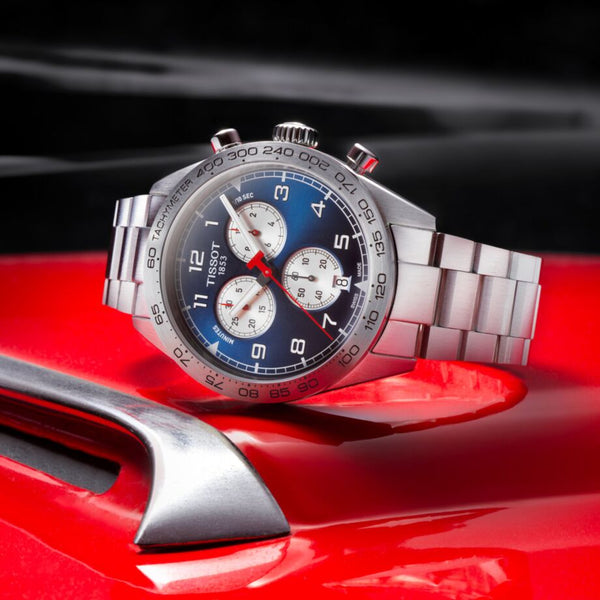 TISSOT 天梭 PRS516 三眼石英計時腕錶 45mm T1316171104200