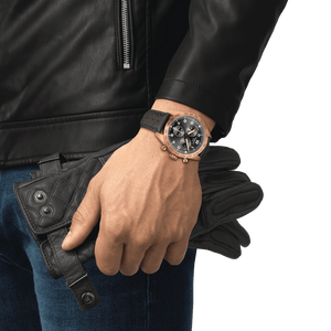 TISSOT 天梭 PRS516 三眼石英計時腕錶 T1316173608200