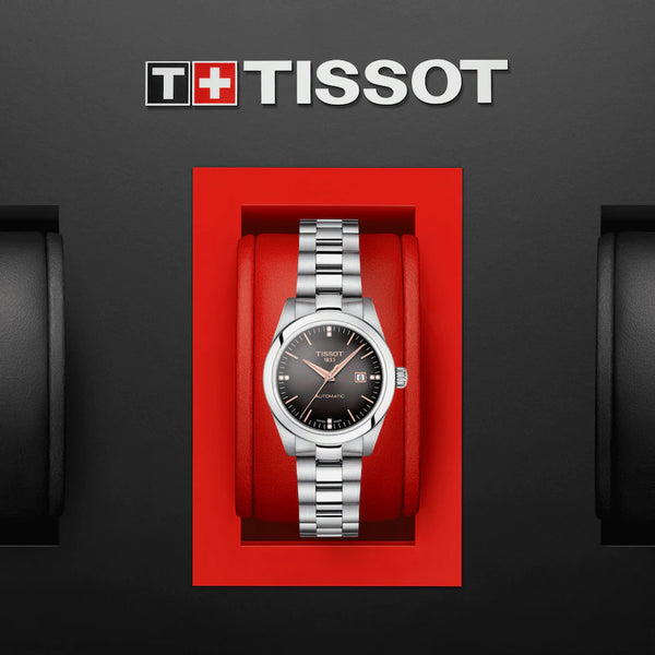 TISSOT 天梭 T-My Lady 真鑽女士機械腕錶 29.3mm T1320071106601