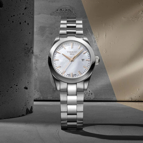 TISSOT 天梭 T-My Lady 珍珠貝女士腕錶 29.3mm T1320101111100
