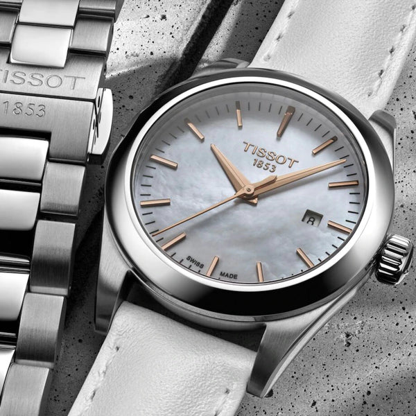 TISSOT 天梭 T-My Lady 珍珠貝女士腕錶 29.3mm T1320101111100