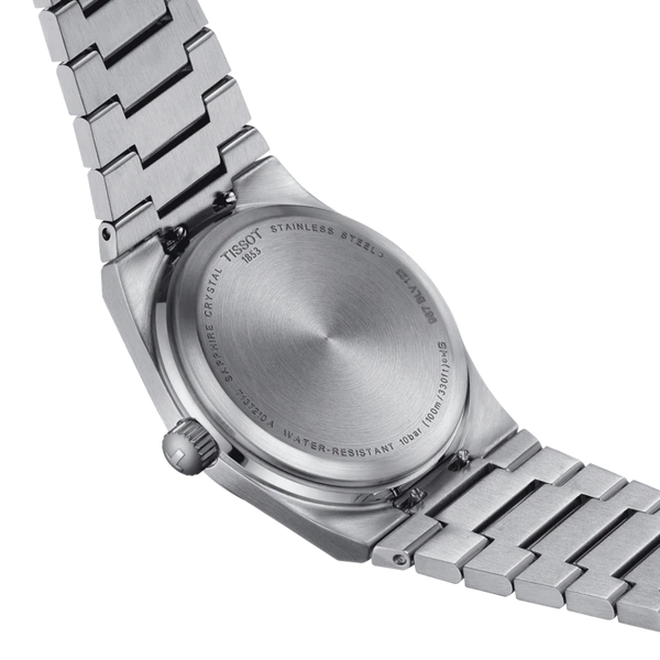 TISSOT 天梭 PRX 系列復古時尚石英腕錶冰藍面 35mm T1372101135100