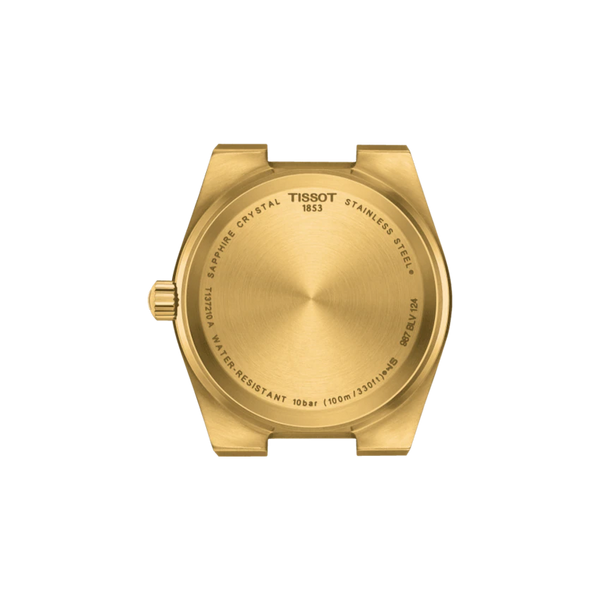 TISSOT 天梭 PRX 石英腕錶PVD金色鍊帶款 35mm T1372103302100