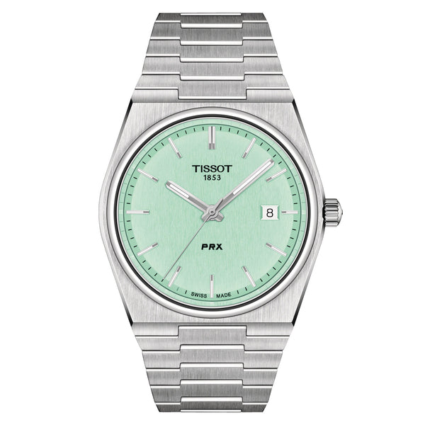 TISSOT 天梭 PRX系列石英腕錶 40mm 薄荷面 T1374101109101