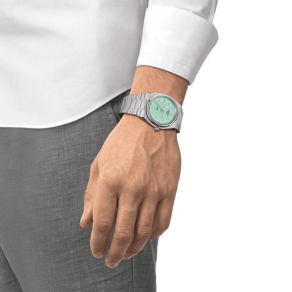TISSOT 天梭 PRX 系列復古時尚石英腕錶 40mm T1374101109101