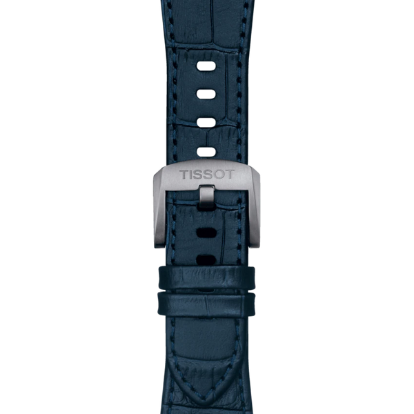 TISSOT 天梭 PRX 石英腕錶藍面皮帶款 T1374101604100