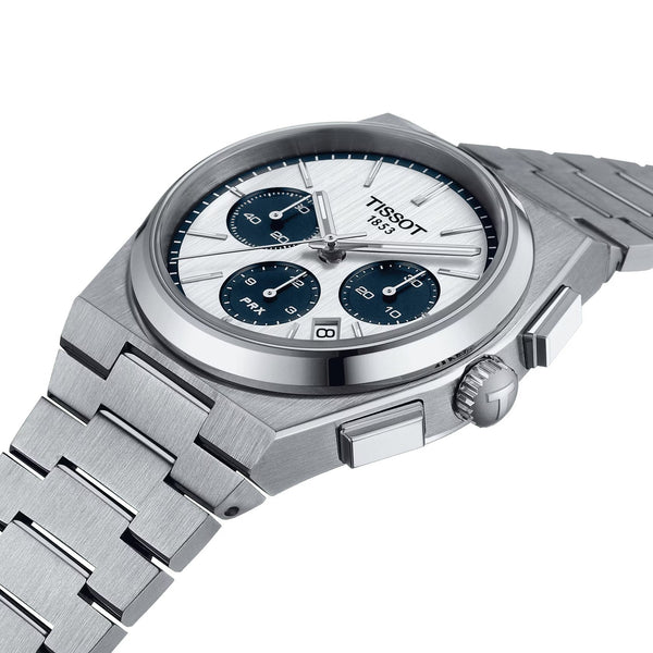 TISSOT 天梭 PRX 系列自動款熊貓70年代計時機械錶 42mm T1374271101101
