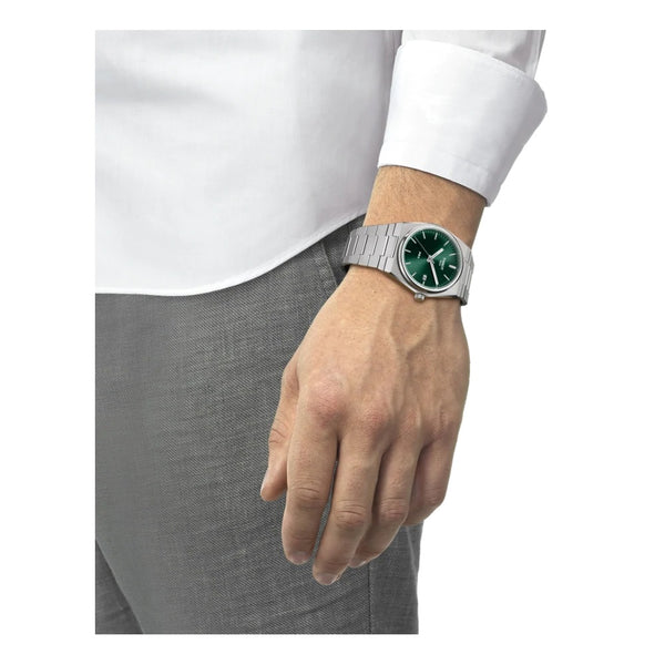 TISSOT 天梭 PRX系列石英腕錶 40mm 綠面 T1374101109100