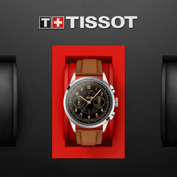 TISSOT 天梭 TELEMETER 1938 傳承復刻計時碼錶 42mm T1424621605200