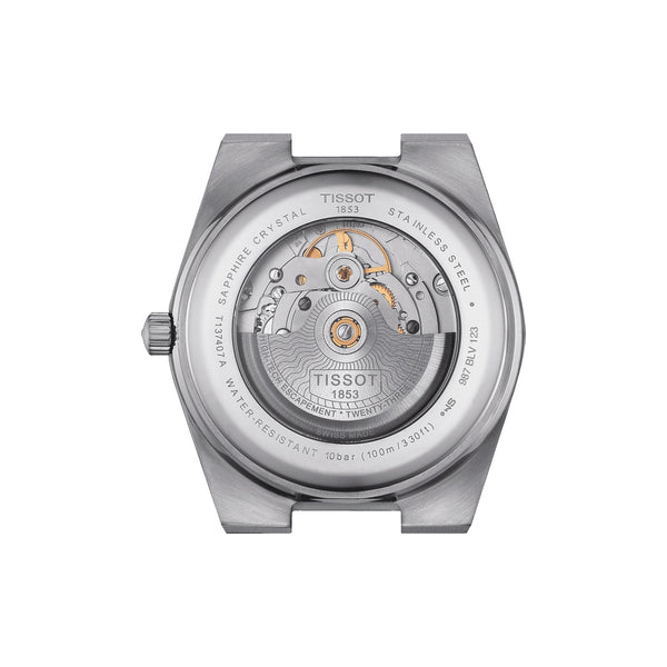 TISSOT 天梭 PRX Powermatic 80 機械腕錶 18k玫瑰金錶圈 T9314074129100