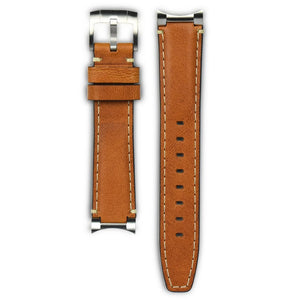 EVEREST錶帶 STEEL END LINK LEATHER STRAP 不鏽鋼錶耳節皮革錶帶