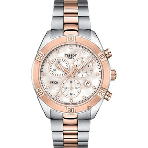 TISSOT 天梭 PR100 SPORT 天梭真鑽計時PVD玫瑰金石英女錶 38mm T1019172211600