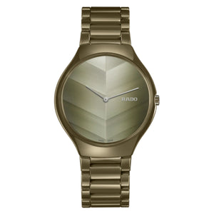 RADO True Thinline 雷達真薄系列世界花園特別版綠陶瓷石英錶 39mm R27121302