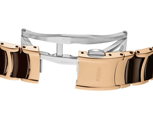 RADO 雷達錶 Centrix 晶萃系列鑲鑽PVD玫瑰金機械腕錶 30.5 mm R30019732