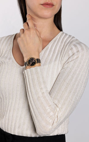 RADO 雷達錶 Centrix 晶萃系列鑲鑽PVD玫瑰金機械腕錶 30.5 mm R30019732