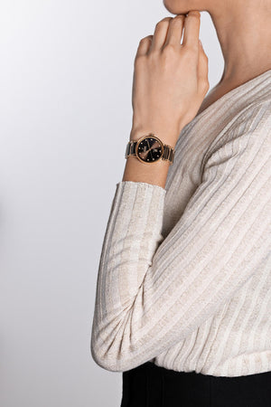 RADO 雷達錶 Centrix 晶萃系列鑲鑽PVD玫瑰金機械腕錶 30.5 mm R30019732