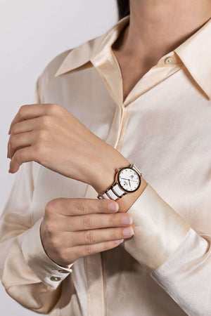 RADO 雷達錶 Centrix 晶萃系列鑲鑽PVD玫瑰金機械腕錶 30.5 mm R30019744