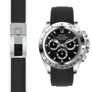 EVEREST錶帶 ROLEX DAYTONA 116500LN 116503 16520 116520 橡膠錶帶摺疊扣