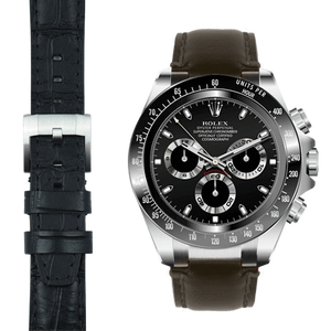 EVEREST錶帶 STEEL END LINK LEATHER STRAP 不鏽鋼錶耳節皮革錶帶