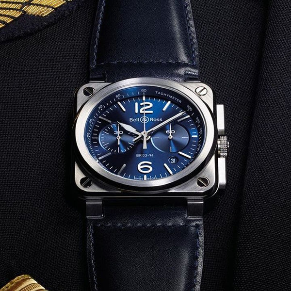 Bell & Ross 柏萊士 BR 03-94 BLUE STEEL 42mm 藍面計時碼錶