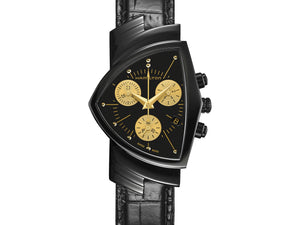 Hamilton 漢米爾頓 Ventura 探險系列黑金配色石英計時 H24402730 - 新萬國鐘錶