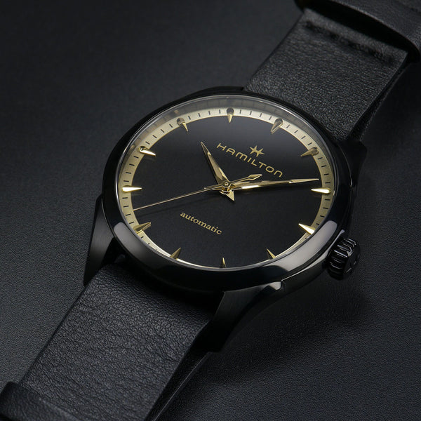Hamilton Jazzmaster 漢米爾頓爵士系列黑金配色機械腕錶 36mm H32255730