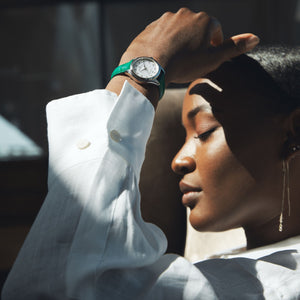 Hamilton 漢米爾頓 Jazzmaster 爵士系列女士母貝鑽面機械腕錶 30mm H32275890