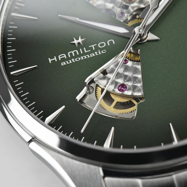 HAMILTON 漢米爾頓 JAZZMASTER 爵士系列OPEN HEART 80小時自動腕錶 H32675160