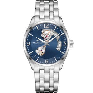 HAMILTON漢米爾頓 JAZZMASTER爵士系列OPEN HEART 80小時自動腕錶 H32705141 42mm - 新萬國鐘錶