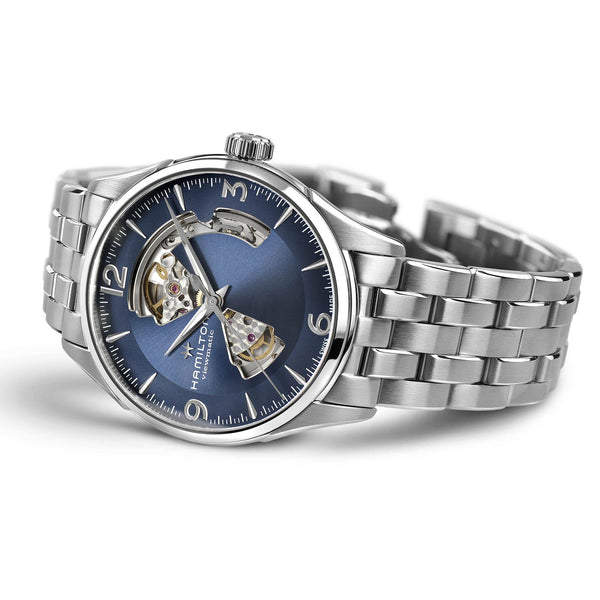 HAMILTON 漢米爾頓 JAZZMASTER 爵士系列 OPEN HEART 80小時自動腕錶 42mm H32705141
