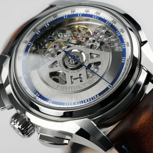 Hamilton 漢米爾頓 Jazzmaster 爵士系列翻轉雙面計時機械腕錶 44mm H32876550