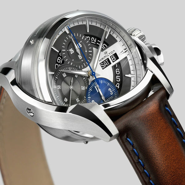 Hamilton 漢米爾頓 Jazzmaster 爵士系列翻轉雙面計時機械腕錶 44mm H32876550